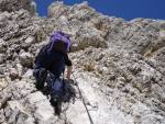 Larchetkarspitze - der Weg zum Gipfel ist mit einem Fixseil versichert