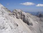 Rauhkarlspitze O/W- Gipfel - die Rauhkarlspitze vom Aufstieg zur Kaltwasserkarspitze aus gesehen