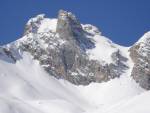 Leutascher Drei-Tor-Spitze - Gipfel mit Aufstiegsrinne