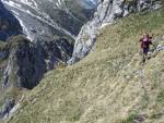 Torkopf - der grasig-schrofige Abstieg erfordert Trittsicherheit